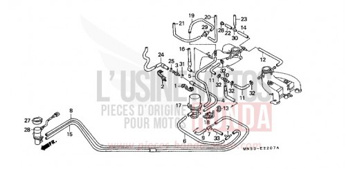 TUBING (6) GL1500K de 1989